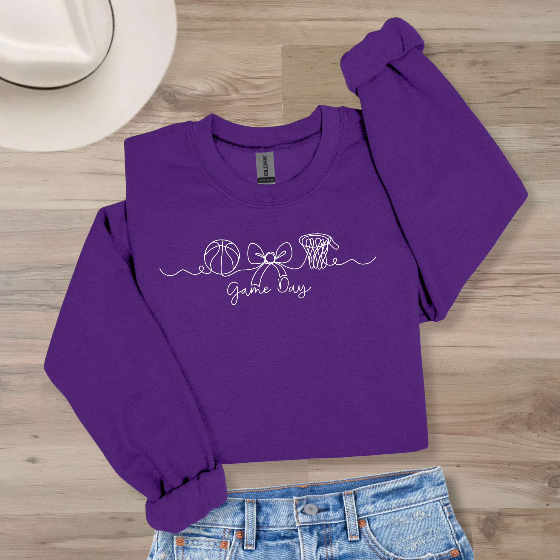 Basketball Game Day Crewneck- Colors Customizable!