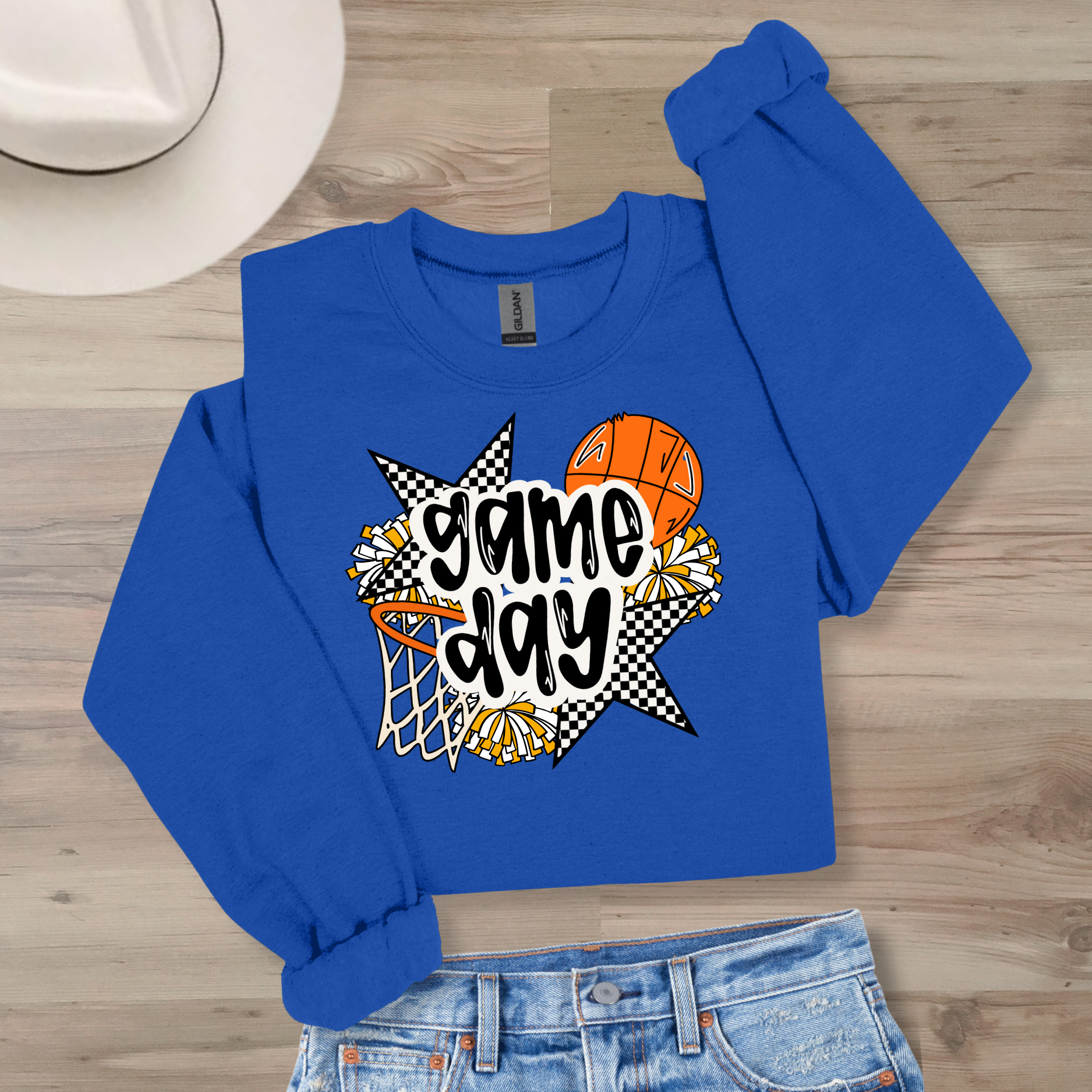 Basketball Game Day Crewneck- Colors Customizable!