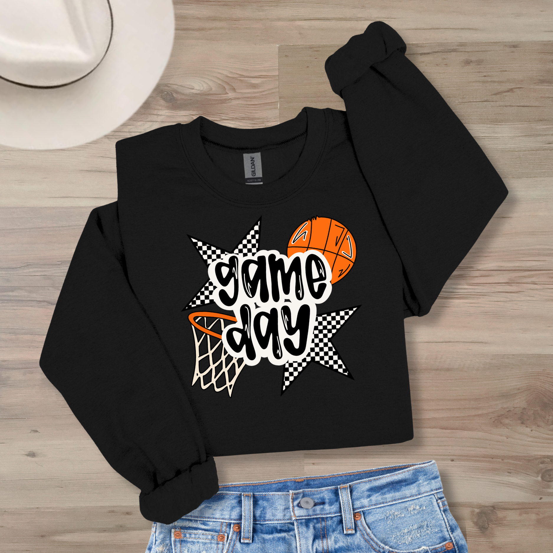 Basketball Game Day Crewneck- Colors Customizable!