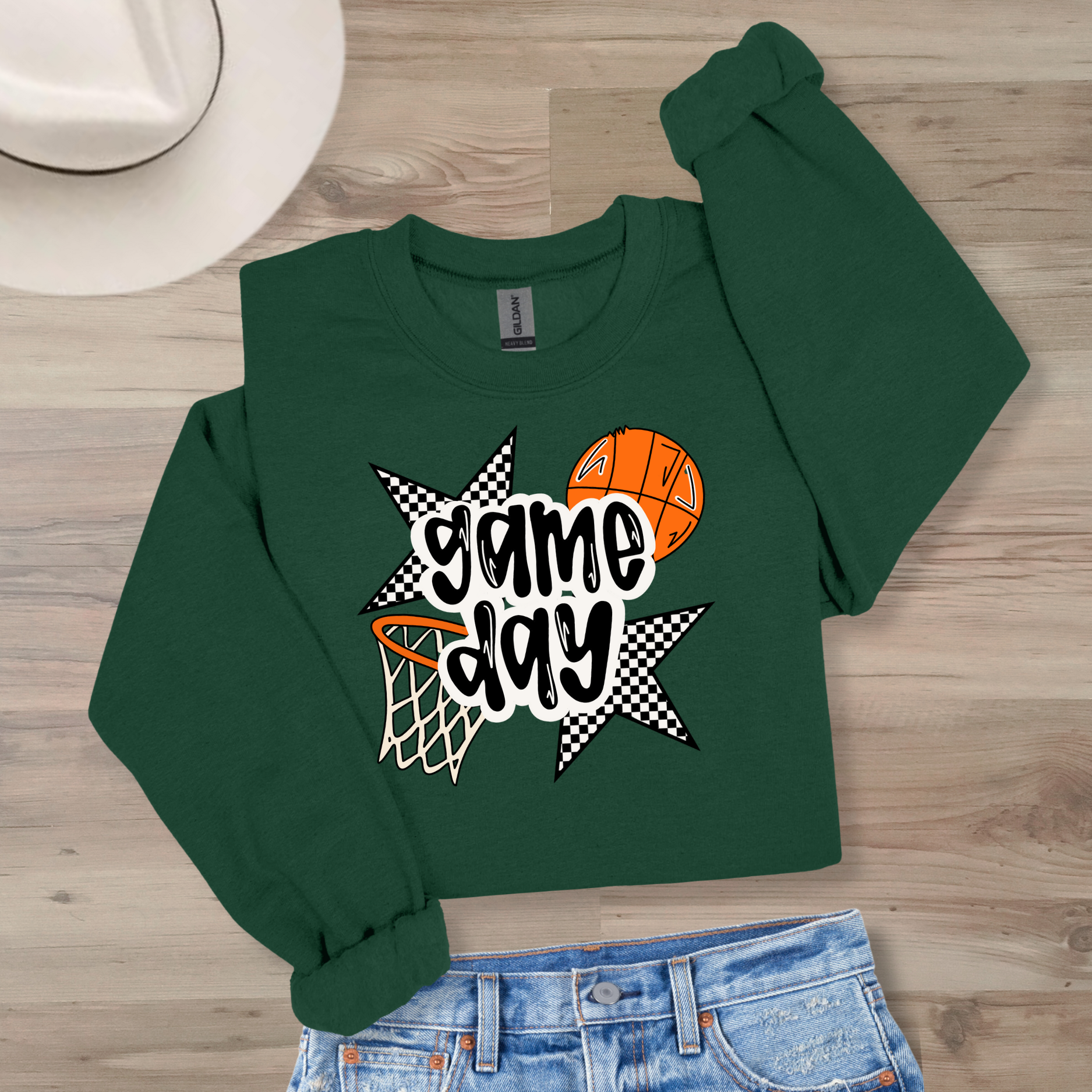 Basketball Game Day Crewneck- Colors Customizable!