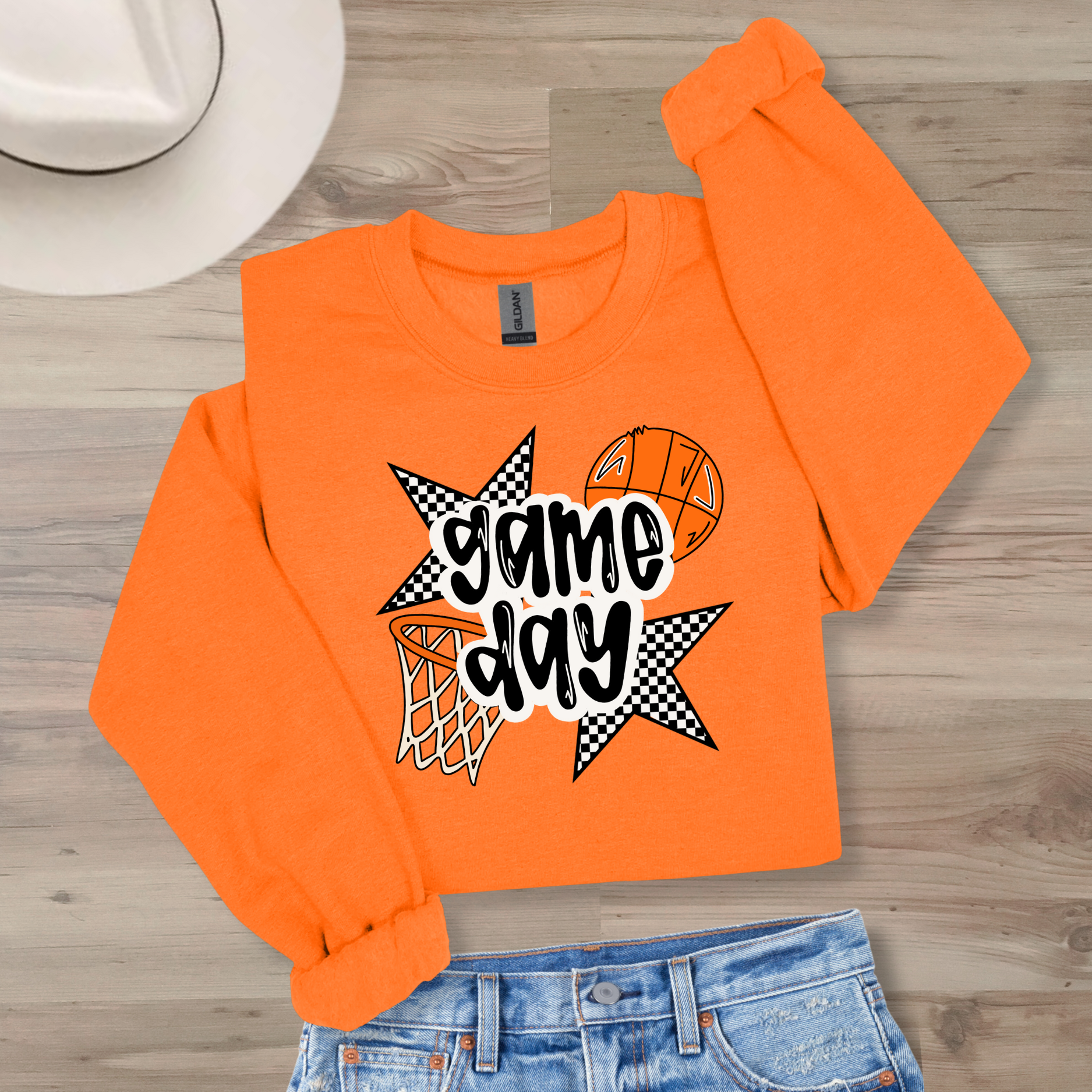 Basketball Game Day Crewneck- Colors Customizable!