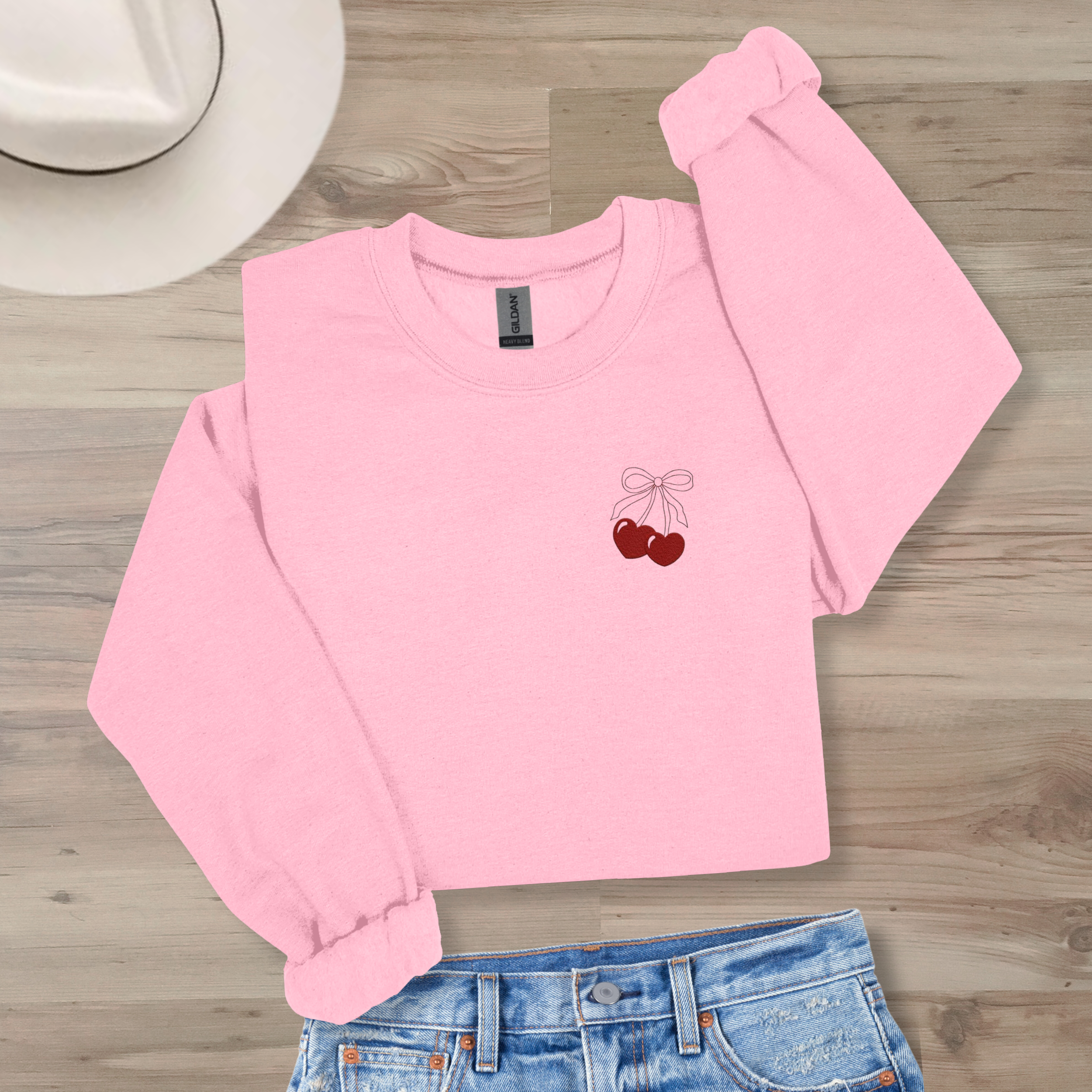*EMBROIDERED* Cherries Sweatshirt
