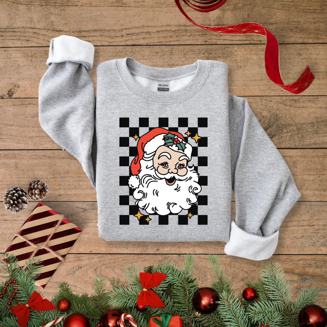 Checkered Santa