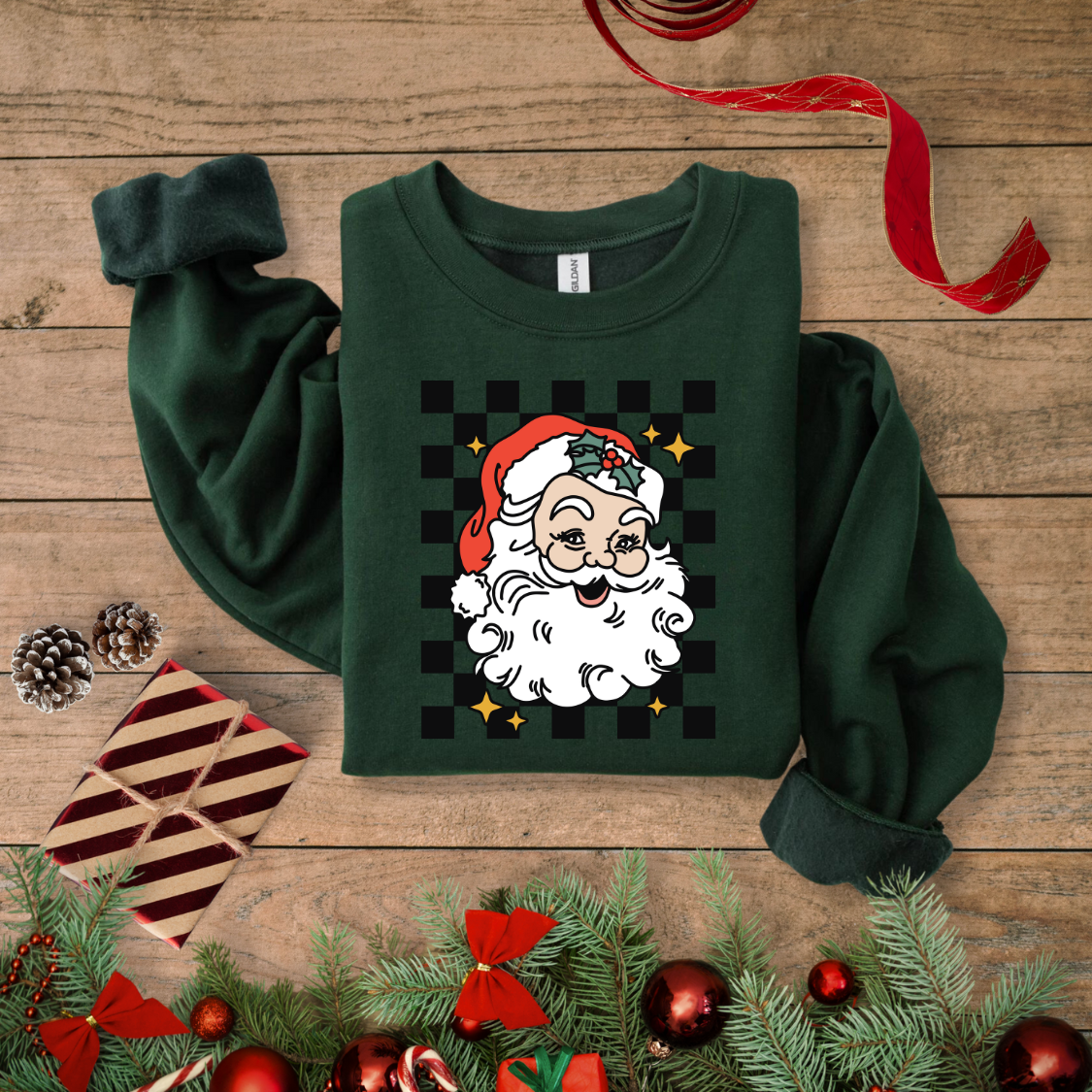 Checkered Santa