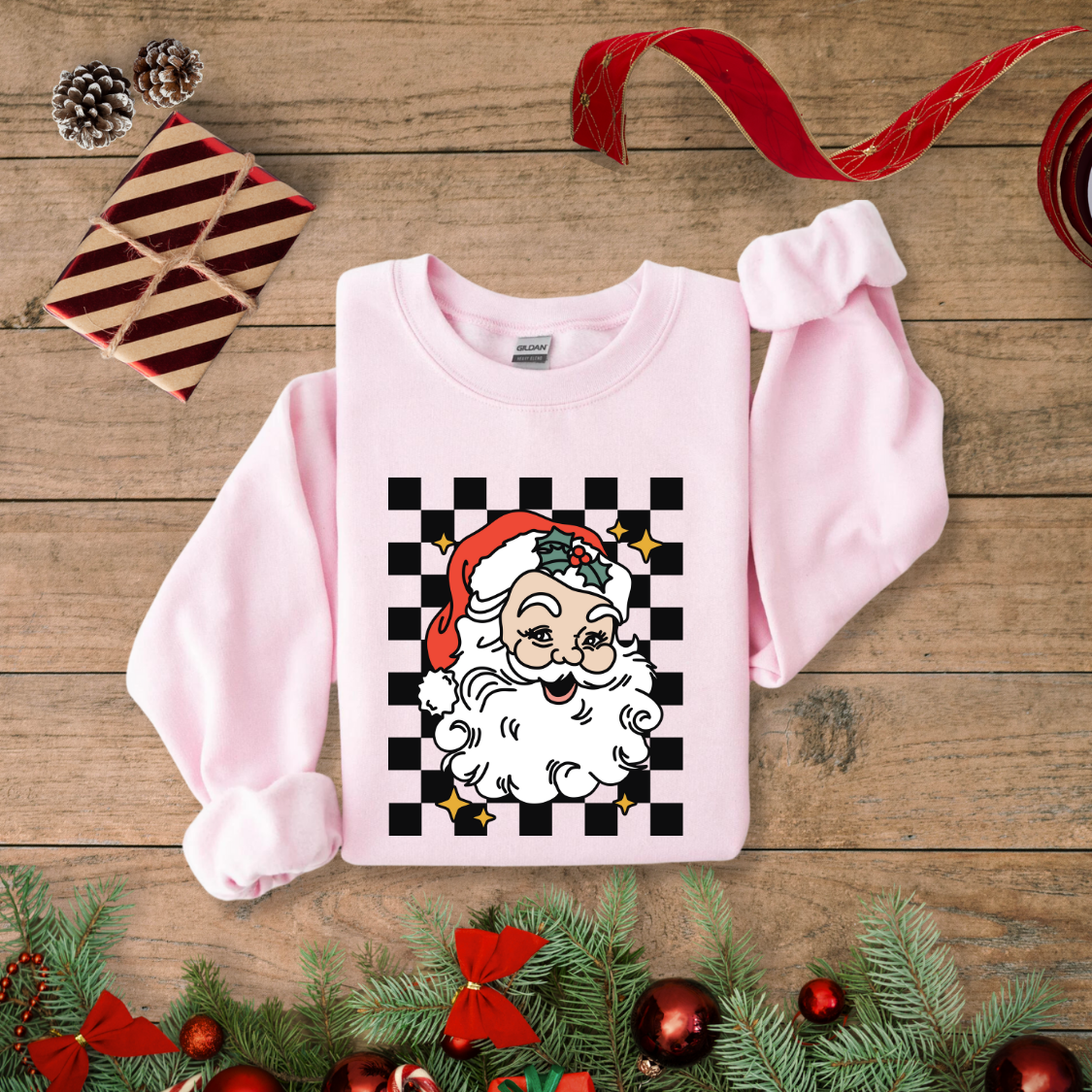 Checkered Santa