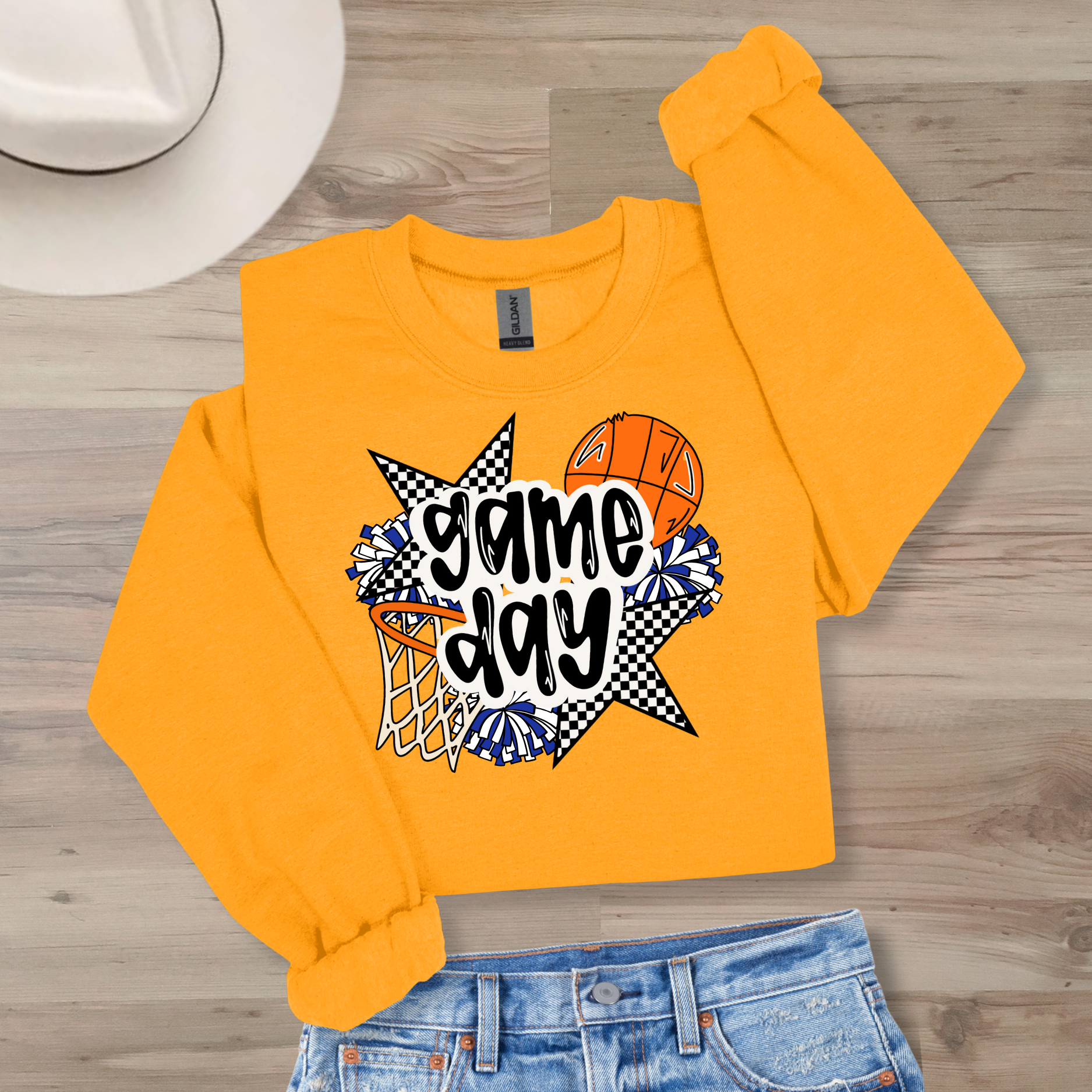 Basketball Game Day Crewneck- Colors Customizable!