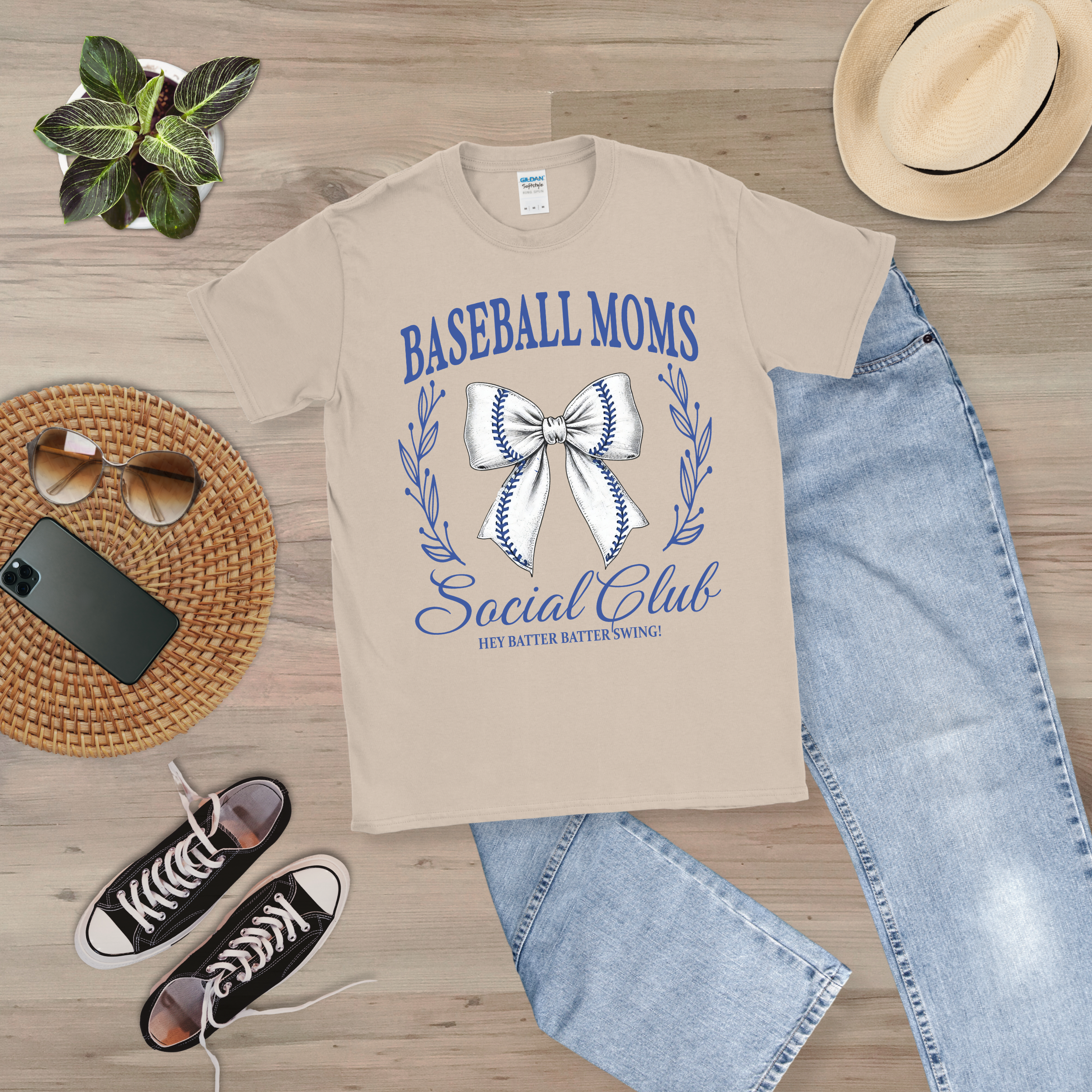 Baseball Moms Social Club Bow