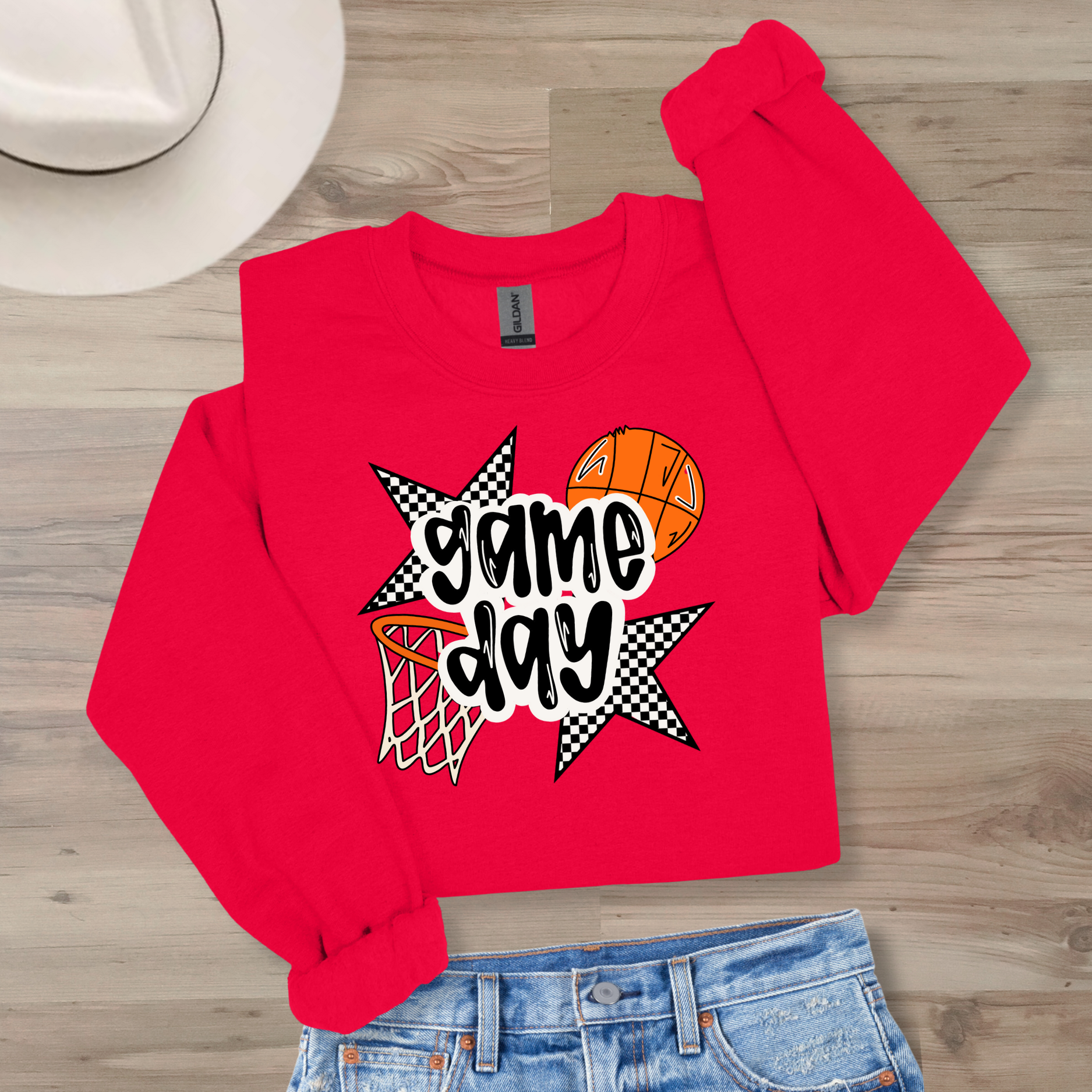 Basketball Game Day Crewneck- Colors Customizable!