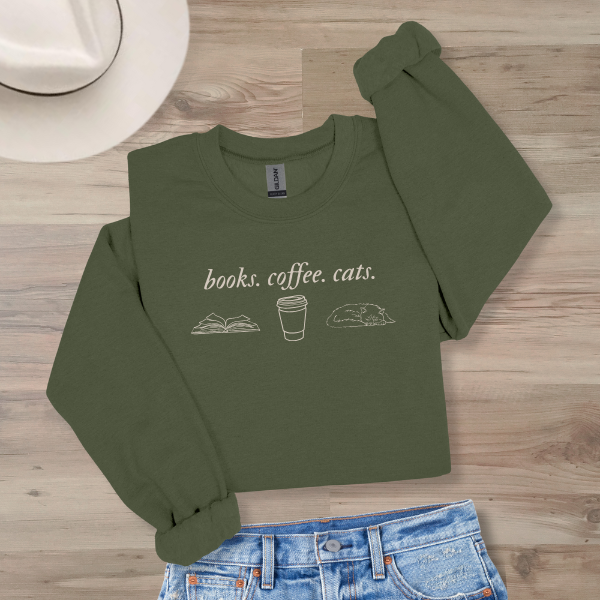 Books. Coffee. Cats.