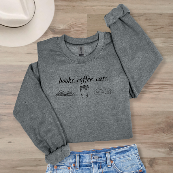 Books. Coffee. Cats.