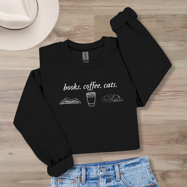 Books. Coffee. Cats.